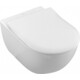 Унитаз подвесной безободковый Villeroy Boch Subway 2.0 CeramicPlus с сиденьем микролифт (5614R2R1)