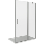 Дверное полотно Good Door Mokka WTW-110-C-WE 110х185 прозрачное, хром матовый (МК00005)