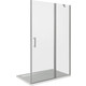 Дверное полотно Good Door Mokka WTW-120-C-WE 120х185 прозрачное, хром матовый (МК00006)