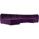 Модульный диван Лига Диванов Холидей микровельвет фиолетовый П-образный