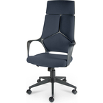 Кресло офисное NORDEN IQ black plastic gray-blue черный пластик/темно-серая ткань