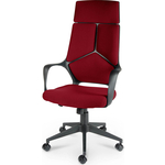 Кресло офисное NORDEN IQ черный пластик/темно-красная ткань