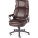 Кресло офисное NORDEN Мэдисон brown серый пластик/темно-коричневая экокожа