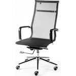 Кресло офисное NORDEN Хельмут black сталь + хром/черная сетка