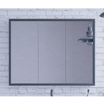 Зеркальный шкаф Corozo Айрон 90 черный/белый (SD-00000409)