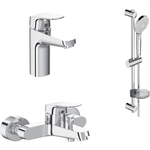 Комплект смесителей Ideal Standard Ceraflex 3 в 1 для раковины и ванны с душем (BD001AA)