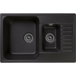 Кухонная мойка GranFest Quarz GF-Z21 K с сифоном, черная