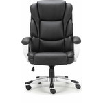 Кресло офисное Brabix Rest EX-555 пружинный блок экокожа черное Premium (531938)