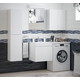Мебель для ванной Corozo Альтаир 57 (120L) подвесная, под стиральную машинку, белая