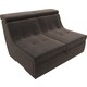 Модуль Лига Диванов Холидей Люкс раскладной диван велюр коричневый