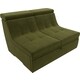 Модуль Лига Диванов Холидей Люкс раскладной диван микровельвет зеленый