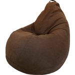 Кресло-мешок Папа Пуф Велюр коричневый XL 125x85