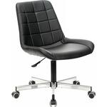 Кресло без подлокотников Brabix Deco MG-316 пятилучие серебристое, экокожа черное (532080)