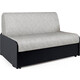 Диван-кровать Шарм-Дизайн Коломбо БП 120 шенилл серый и экокожа черный