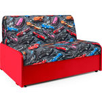Диван-кровать Шарм-Дизайн Коломбо БП 160 машинки и красный