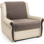 Кресло-кровать Шарм-Дизайн Аккорд М корфу коричневый и экокожа беж