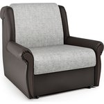 Кресло-кровать Шарм-Дизайн Аккорд М экокожа шоколад и серый шенилл