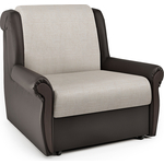 Кресло-кровать Шарм-Дизайн Аккорд М экокожа шоколад и шенилл беж