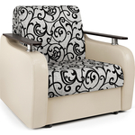 Кресло-кровать Шарм-Дизайн Гранд Д экокожа беж и узоры
