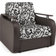 Кресло-кровать Шарм-Дизайн Гранд Д экокожа шоколад и узоры