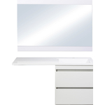 Мебель для ванной Style line Даллас Люкс 58 (120R) подвесная, под стиральную машину, белая эмаль