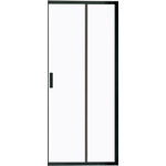Дверное полотно Vincea Garda VHC-1G 110x190 профиль черный, стекло прозрачное (VHC-1G110CLB)