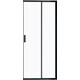 Дверное полотно Vincea Garda VHC-1G 110x190 профиль черный, стекло прозрачное (VHC-1G110CLB)