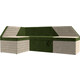Кухонный угловой диван АртМебель Дуглас микровельвет зеленый бежевый левый угол