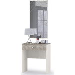 Стол туалетный Моби Амели 12.48 + зеркало шелковый камень/бетон чикаго беж