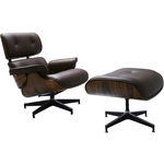 Комплект Bradex Кресло Eames lounge Chair коньячный и оттоманка Eames lounge Chair коньячный (FR 0006-7)