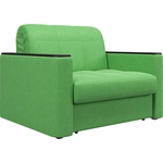 Кресло Агат Неаполь 0.8 - Velutto 31 зеленый/накладка венге
