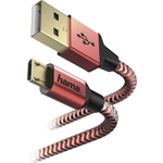 Кабель HAMA 00178288 micro USB B (m) USB A(m) 1.5м красный