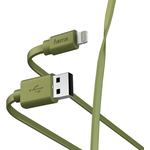 Кабель HAMA 00187234 Lightning USB 2.0 (m) 1м зеленый плоский