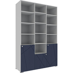 Шкаф комбинированный (с 3 дверьми) Это мебель Абрис ПМ-332.25 исп.3 дуб адриатика синий/белый