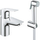 Смеситель для раковины Grohe BauEdge с душем, хром (23757001)