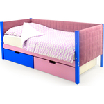 Детская кровать-тахта Бельмарко мягкая Svogen синий-лаванда + ящики 1 синий, 1 лаванда