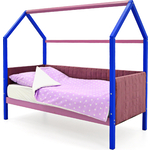 Детская кровать-домик Бельмарко мягкий Svogen синий-лаванда