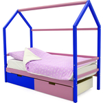 Детская кровать-домик Бельмарко Svogen синий-лаванда + ящики 1 синий, 1 лаванда