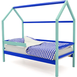 Бельмарко Детская кровать-домик Svogen мятно-синий + бортик ограждение