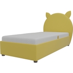 Детская кровать АртМебель Бриони эко кожа желтый