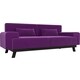Прямой диван АртМебель Мюнхен микровельвет фиолетовый