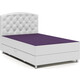 Кровать Шарм-Дизайн Премиум 140 фиолетовая рогожка и белая экокожа