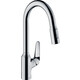 Смеситель для кухни Hansgrohe Focus с выдвижным изливом, хром глянцевый (71800000)