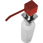 Дозатор для моющих средств GranFest квадрат, 250 мл, красный марс (004 кр.м)