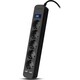 Фильтр Sven Surge protector SF-05LU 5.0 м (5 евро розеток, 2*USB(2,4A)) черный, цветная коробка (SV-018856)