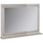 Зеркало с полкой Mixline Сальери 105х69 белое, патина золото (4640030868414)