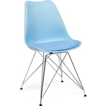 Стул TetChair Tulip Iron Chair (mod.EC-123) металл/пластик голубой