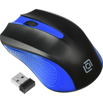 Мышь Oklick 485MW черный/синий оптическая (1000dpi) беспроводная USB для ноутбука (3but) (997826)