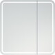 Шкаф-зеркало Corozo Алабама 80 универсальное, белое (SD-00000902)