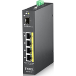 Коммутатор ZyXEL RGS100-5P, 5 Port unmanaged PoE Switch, 120 Watt PoE, DIN Rail, IP30, 12-58V DC (RGS100-5P-ZZ0101F)